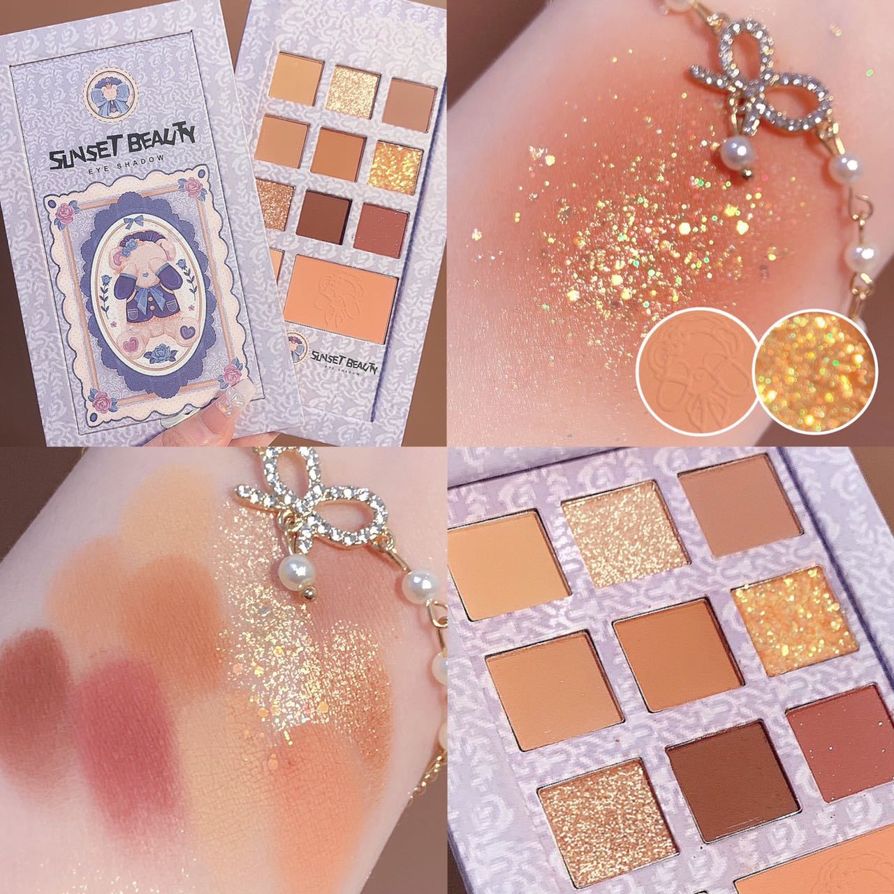 爆闪哑光多色盘ins百搭粉色腮红