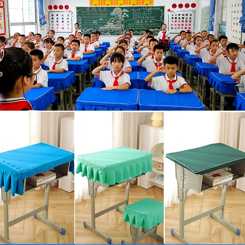 小学生桌布桌罩课桌套罩学校书桌ins桌套40×60天蓝色防水课桌布