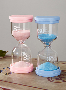 沙漏计时器儿童防摔10/20/30分钟一小时学生吃饭时间简约流沙瓶