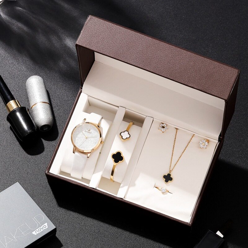 womens quartz watch jewelry set necklace earring bracelet