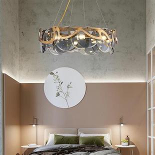 简约美观个性客厅吊灯后现代北欧艺术卧室书房创意电镀玻璃吊灯