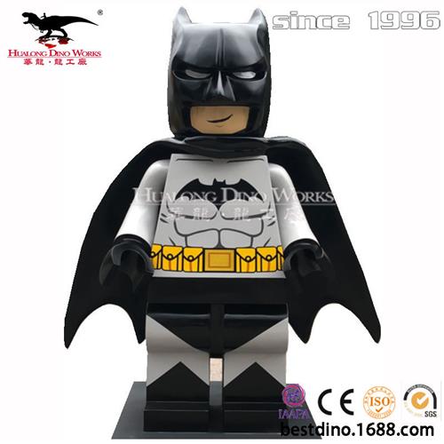 工厂定制年吉祥物手游蝙蝠侠玻璃钢模型防雨防冻儿童玩具