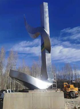 金属不锈钢廊架长廊室内外廊架广场景观异形不锈钢标志物雕塑