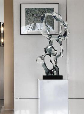 创意酒店售楼处展厅玄关太湖石透明树脂摆件现代客厅家居艺术雕塑