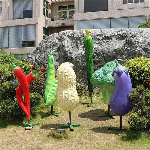 大型玻璃钢仿真植物蔬菜南瓜装饰品水果雕塑玉米农场模型造景摆件