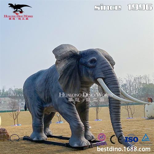 大型高仿真硅胶机械电动大象仿真非洲象模型摆件仿真动物昆虫工厂