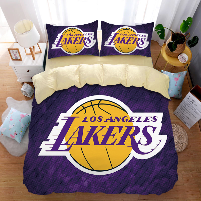 新品儿童卡通NBA篮球明星全棉被套被单四件套男孩卧室纯棉床单三