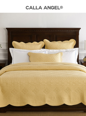 CallaAngel经典美式纯棉绗缝被薄被夹棉夏凉被床盖套件床品多件套