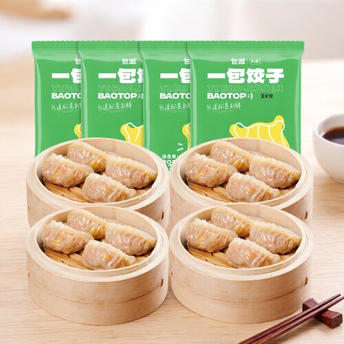 包道速冻蒸饺玉米冬菇鲜肉蒸饺