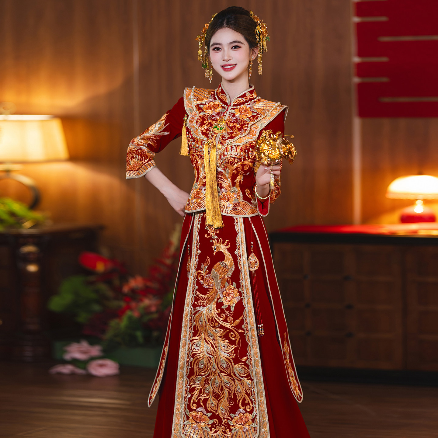 2026新款秀禾服婚服凤冠霞帔中式图片