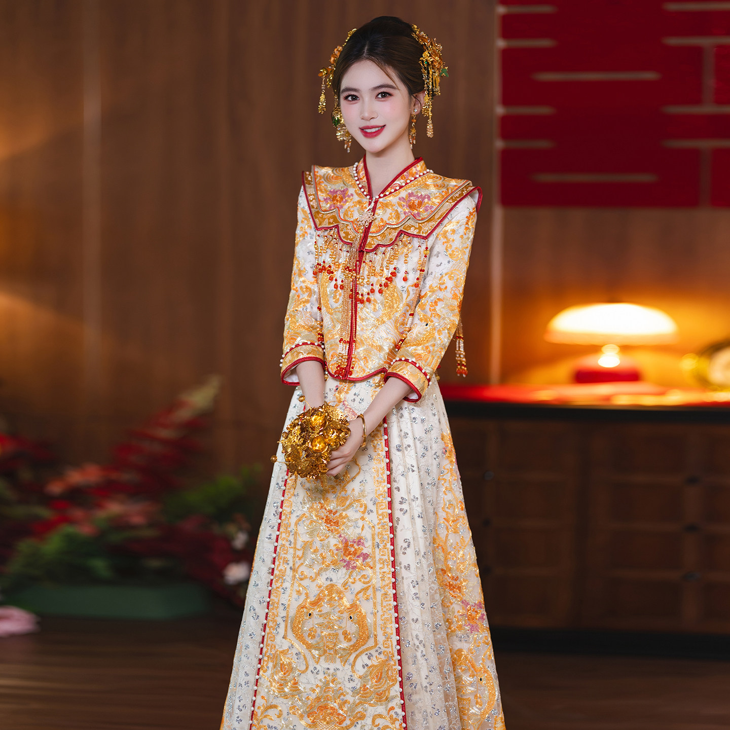 结婚嫁衣奢华显瘦高级感礼服图片