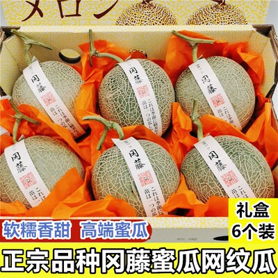 Аутентичная медовая дыня Okatsu 6 подарочная коробка шизуока из говядины с тремя сетью медовая дыня дыня дыня Hainan Meilong мягкое сердце