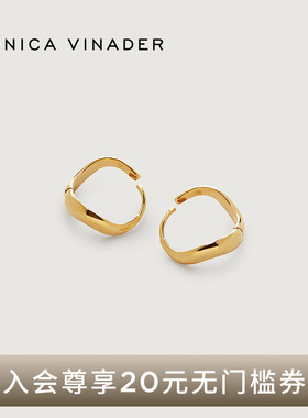 Monica Vinader莫妮卡Swirl迷你流线圆圈耳钉女小巧精致