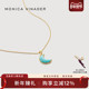 Monica Vinader莫妮卡项链新月宝石项链锁骨链小众轻奢毛衣链礼物