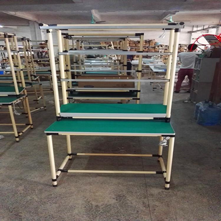 车间精益管工作台生产线试台水-gzt1防静电流 线工作台QC检测测台