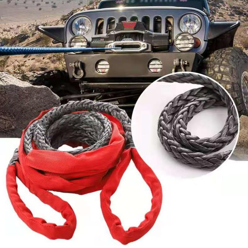 野20吨6米绞绳拖车绳越改装越野JB-1229软车超高分子绳自救盘脱困