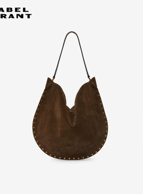 ISABEL MARANT2025 OSKAN HOBO SOFT 绒面牛皮斜挎包女
