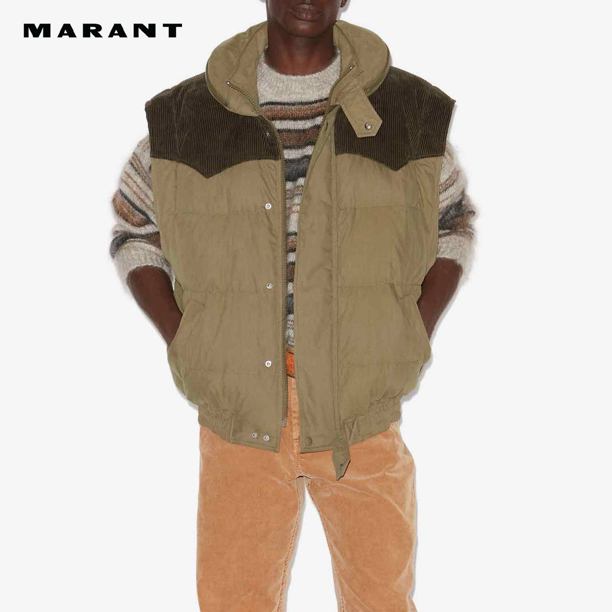 MARANT男女同款2025 YURI设计感可拆卸棉服外套两穿外套