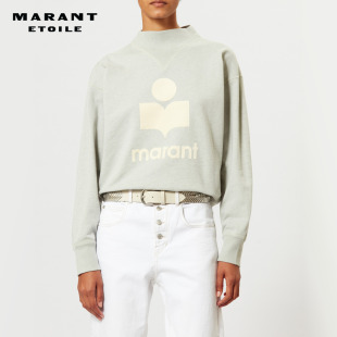 MARANT MOBY徽标休闲中领无帽卫衣女毛圈 ETOILE
