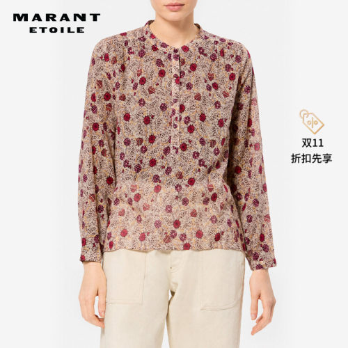 【26早秋新品】MARANT ETOILE MARIA法式印花宽松棉质薄纱衬衫