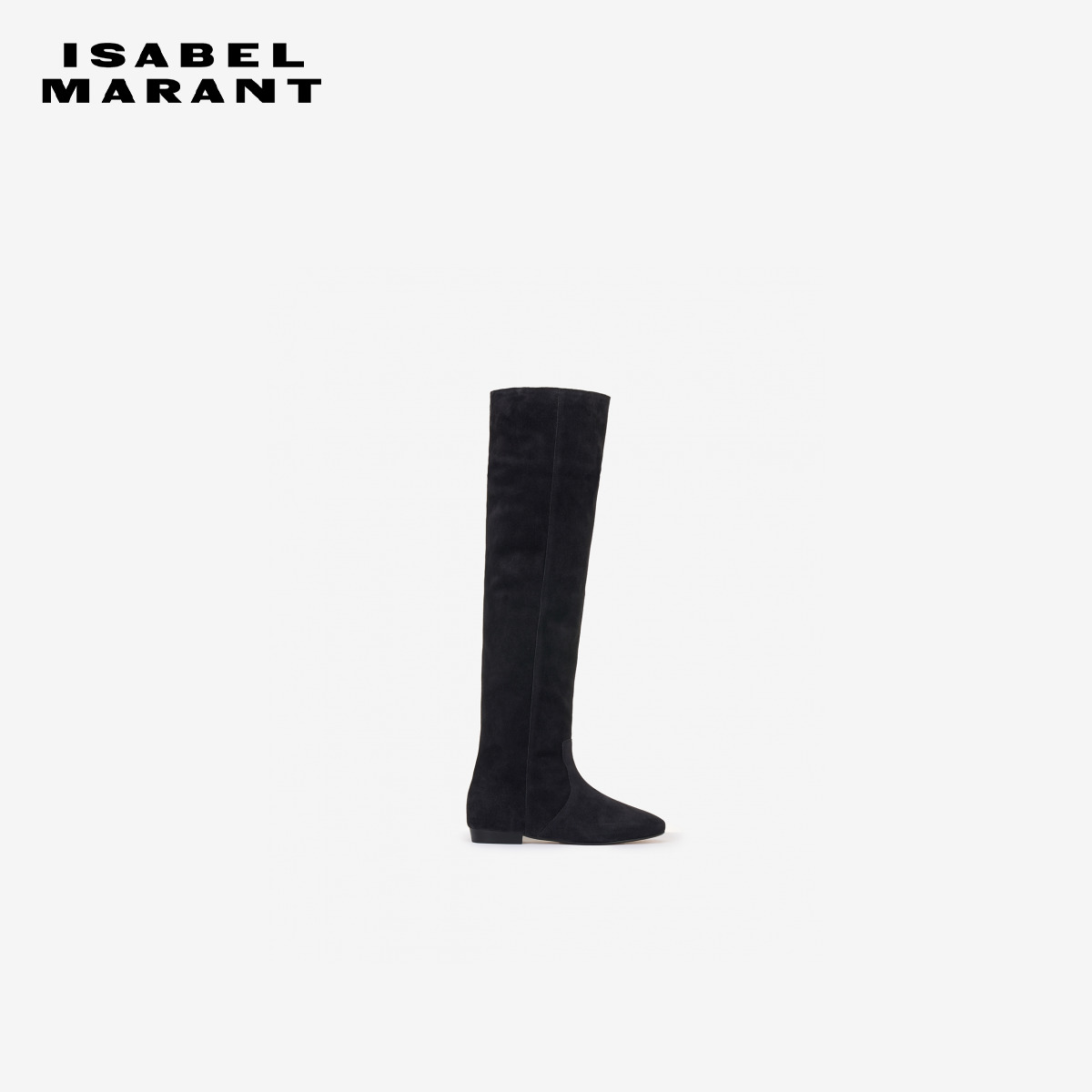 ISABEL MARANT2025 SOLYA高筒及膝尖头平底西部骑士靴女