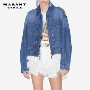 复古简约拉链牛仔外套女 JULIE法式 MARANT ETOILE