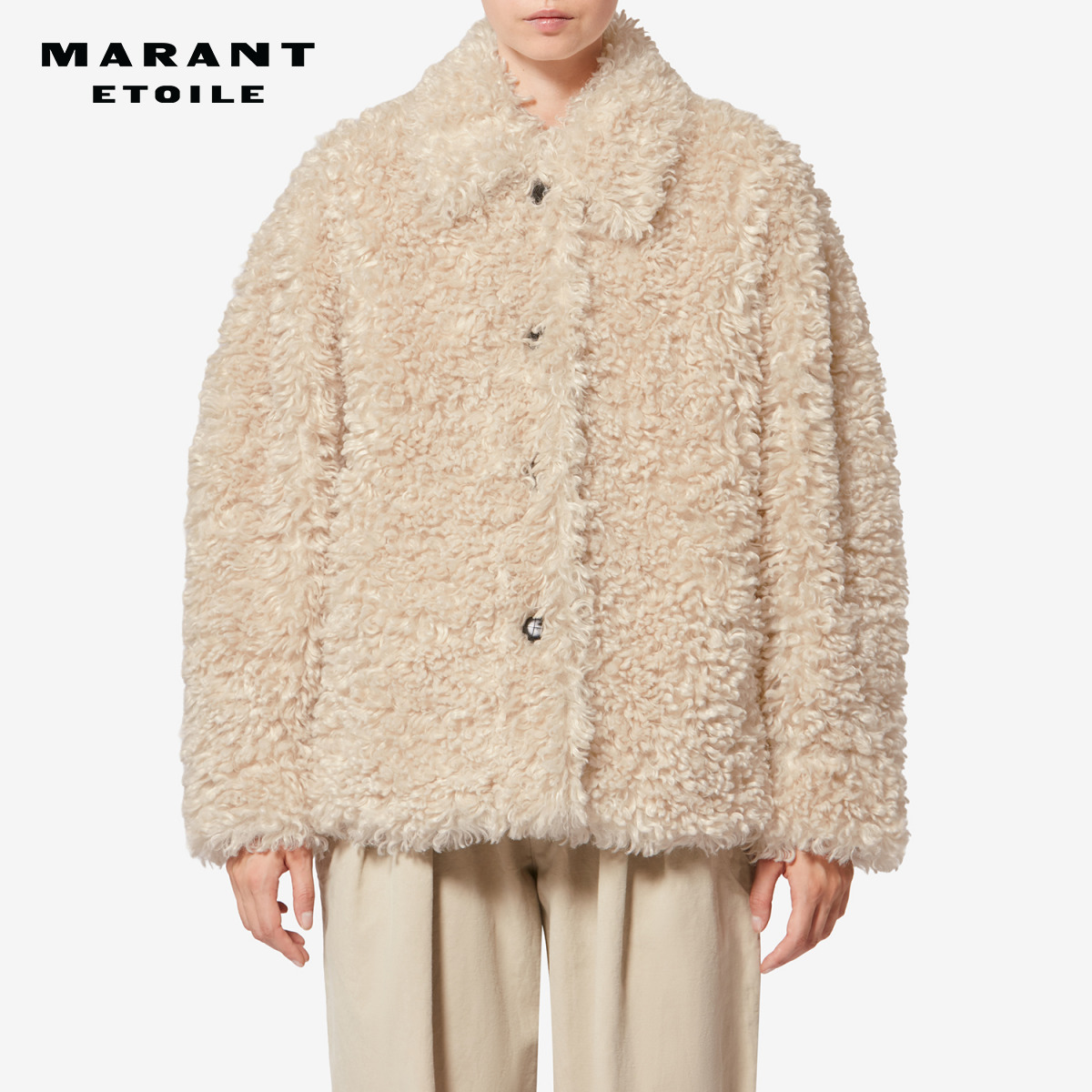 MARANT ETOILE2026早春新款Tarvey 卷曲短款大衣