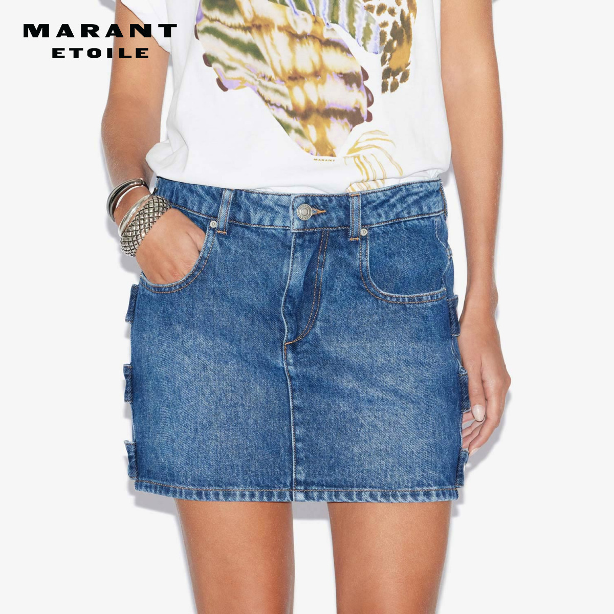 短裙 铆钉 时尚