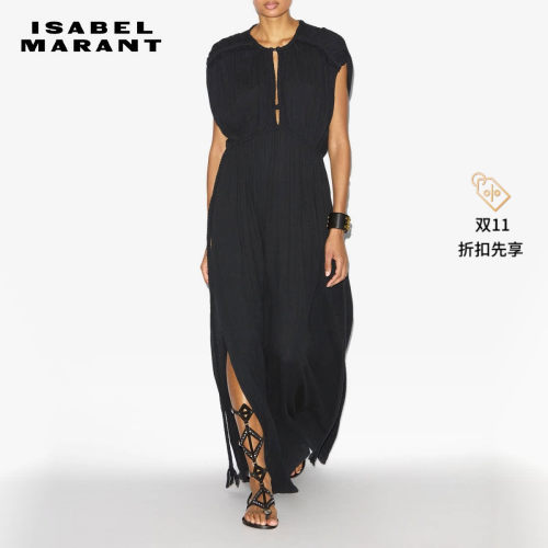 ISABEL MARANT2025 JOYA海滩度假风气质收腰长连衣裙女