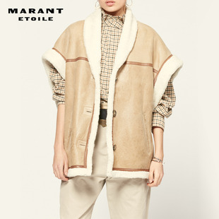 宽松拼接羊毛皮马甲女 ADELIA法式 MARANT ETOILE