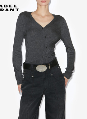 ISABEL MARANT CARLINE法式多种穿法简约V领毛衫女