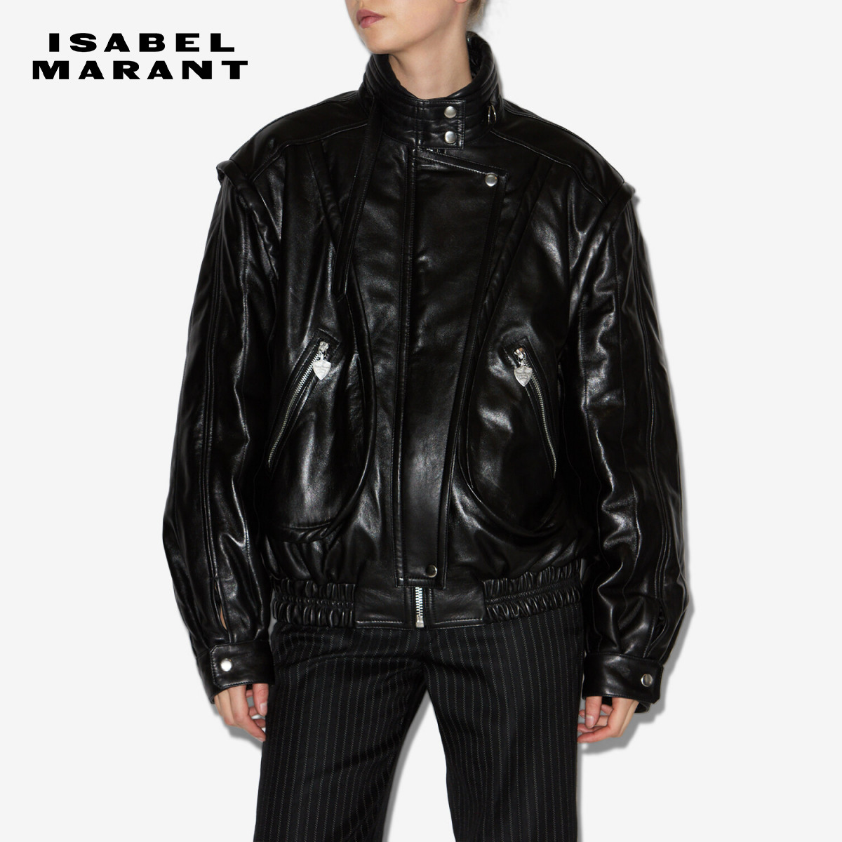 ISABEL MARANT2025秋冬新款CAROLE女式皮衣外套
