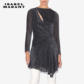 ISABEL 镂空连衣裙小黑裙女 修身 MARANT SELMA法式