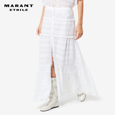 MARANT ETOILE2026早春新款PAOLINE 女式花卉蕾丝荷叶边衬裙