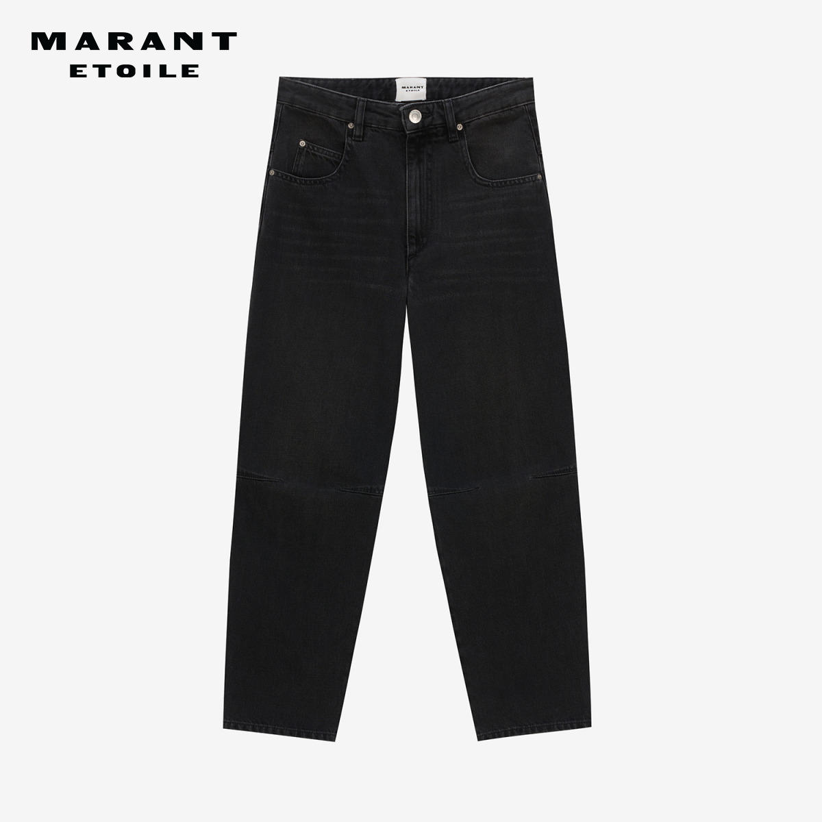 MARANT ETOILE2025 JANET纯色黑色牛仔长裤女
