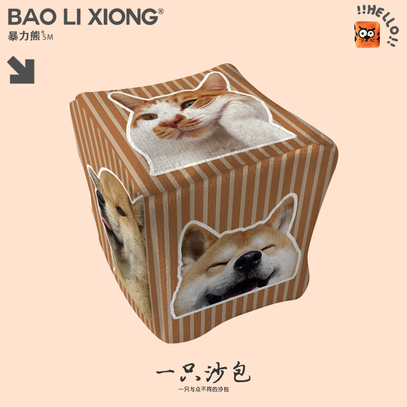 柴犬狗子猫咪搞笑创意学生投掷玩具游戏耐摔沙包亲子益智幼儿园