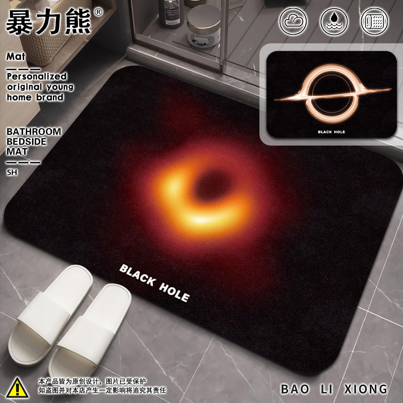 厨房垫子地垫防油防水黑洞硅藻泥地垫洗澡防污防滑耐脏洗漱台地垫