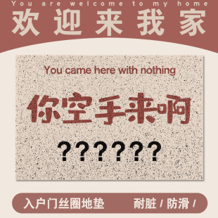 入户地垫轻奢高端你空手来啊丝圈地垫入门地垫免洗可擦阳台地垫