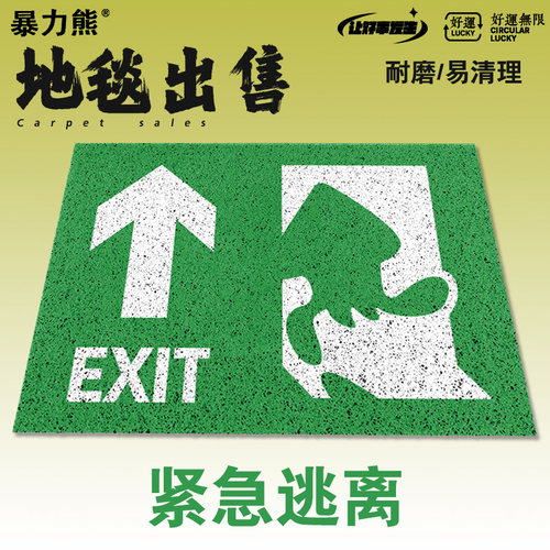 地垫四季通用紧急出逃喷射战士斯普拉遁3周边丝圈地垫楼梯口地垫