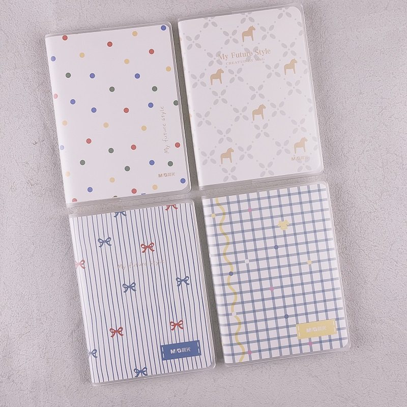 晨光新款时空花漾嫣嫣花语A6胶套本64页 横线小号本子随机身口袋单词本 记事本 防水耐磨小本口袋本