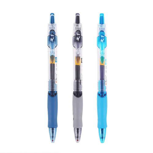 晨光文具中性笔0.5mm按动水笔黑色水笔学习签字笔GP1008墨蓝黑色红女教师医生处方专用水笔