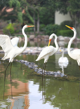 仿真铁艺鸟类园林庭院假山流水