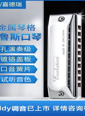 嘉德瑞十孔布鲁斯口琴10孔EVO1920初学蓝调C调paddy演奏级全金属