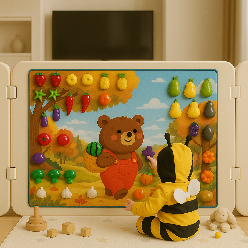 过家果蔬摘乐装饰幼儿园DIY厨房菜素材配件墙上壁挂免打孔水果切切乐毛毡板蒙氏早教益智玩具儿童忙碌板围栏