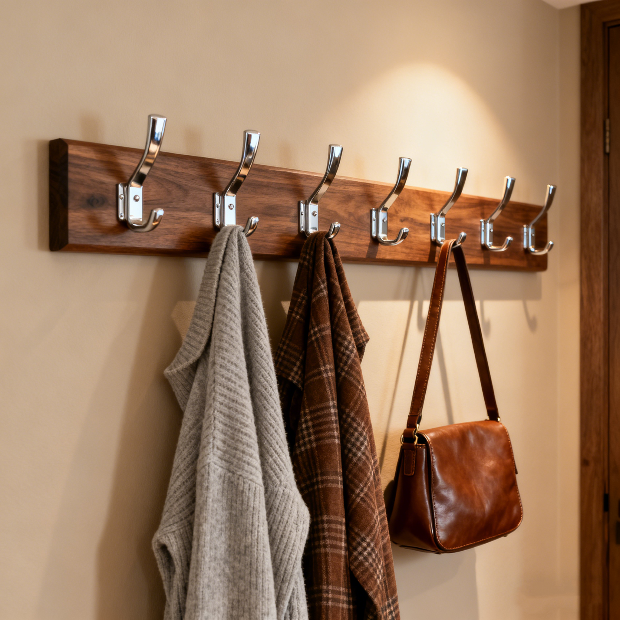 衣服挂钩实木挂衣架墙上壁挂进门玄关入户挂衣钩门后口免打孔钥匙,收纳整理,挂钩/粘钩,淘宝优惠券,粉丝福利购,淘宝优惠卷