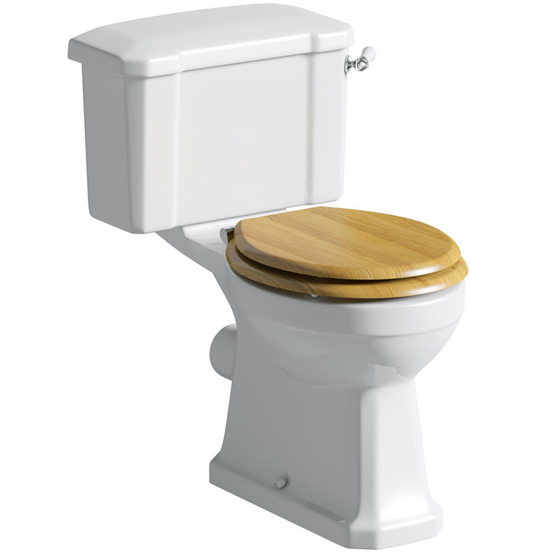 蝶陶卫浴分体式马桶直冲式大口径墙排配缓冲豪华实木盖板北欧风格