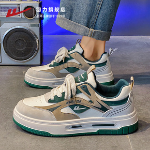 回力板鞋男潮流百搭厚底运动鞋冬季低帮男鞋青少年小白休闲鞋子男