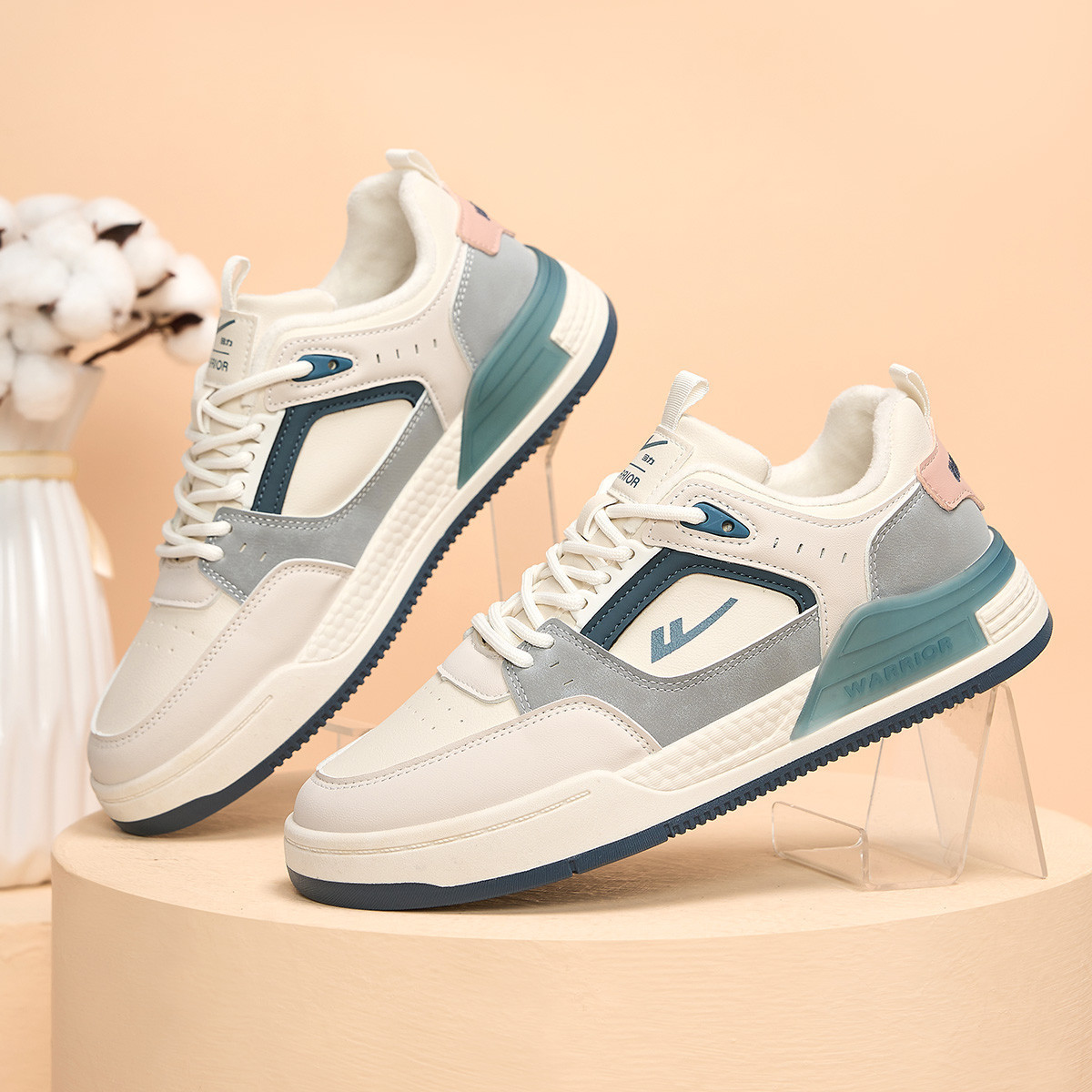 【加绒潮流板鞋】男鞋秋冬款保暖百搭运动鞋男士板鞋休闲鞋男鞋