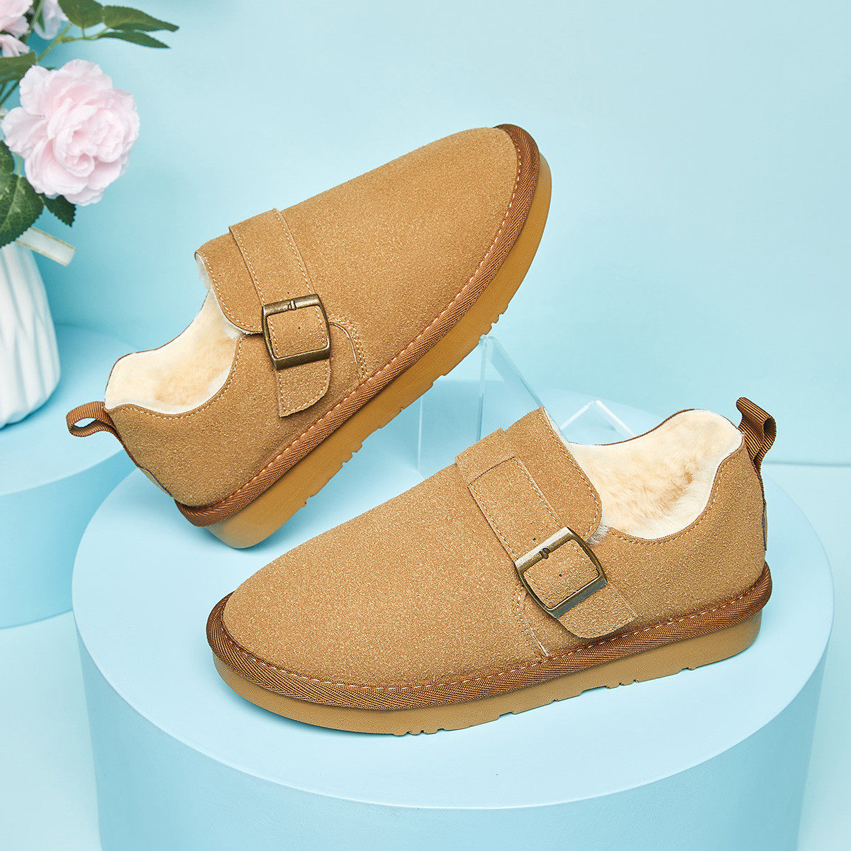 【保暖雪地靴】秋冬款加绒毛绒勃肯鞋舒适低跟毛毛棉鞋女靴女单鞋,女鞋,时尚雪地靴,淘宝优惠券,粉丝福利购,淘宝优惠卷