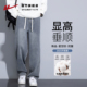 男款 休闲复古直筒裤 2025新款 回力牛仔裤 冬季 加绒美式 阔腿长裤 子男
